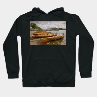 Boats On The Shore At Derwentwater Hoodie